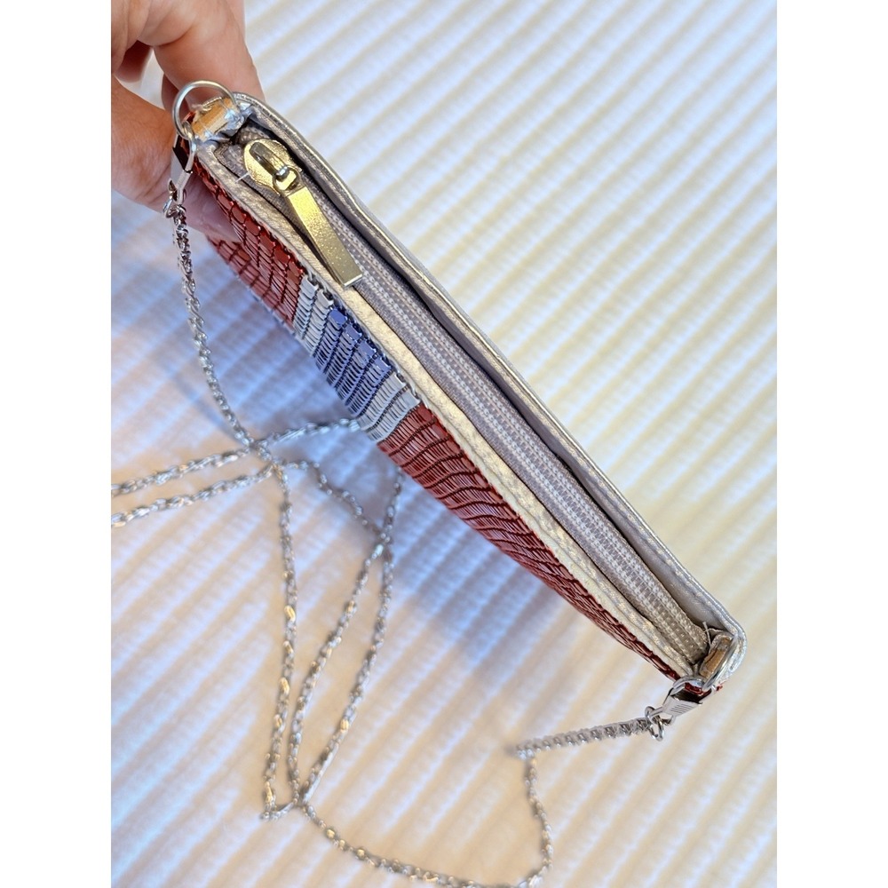 Laila the Essence of Norway Rhinestone Norwegian Flag Purse Bling Shiny - Picture 3 of 10